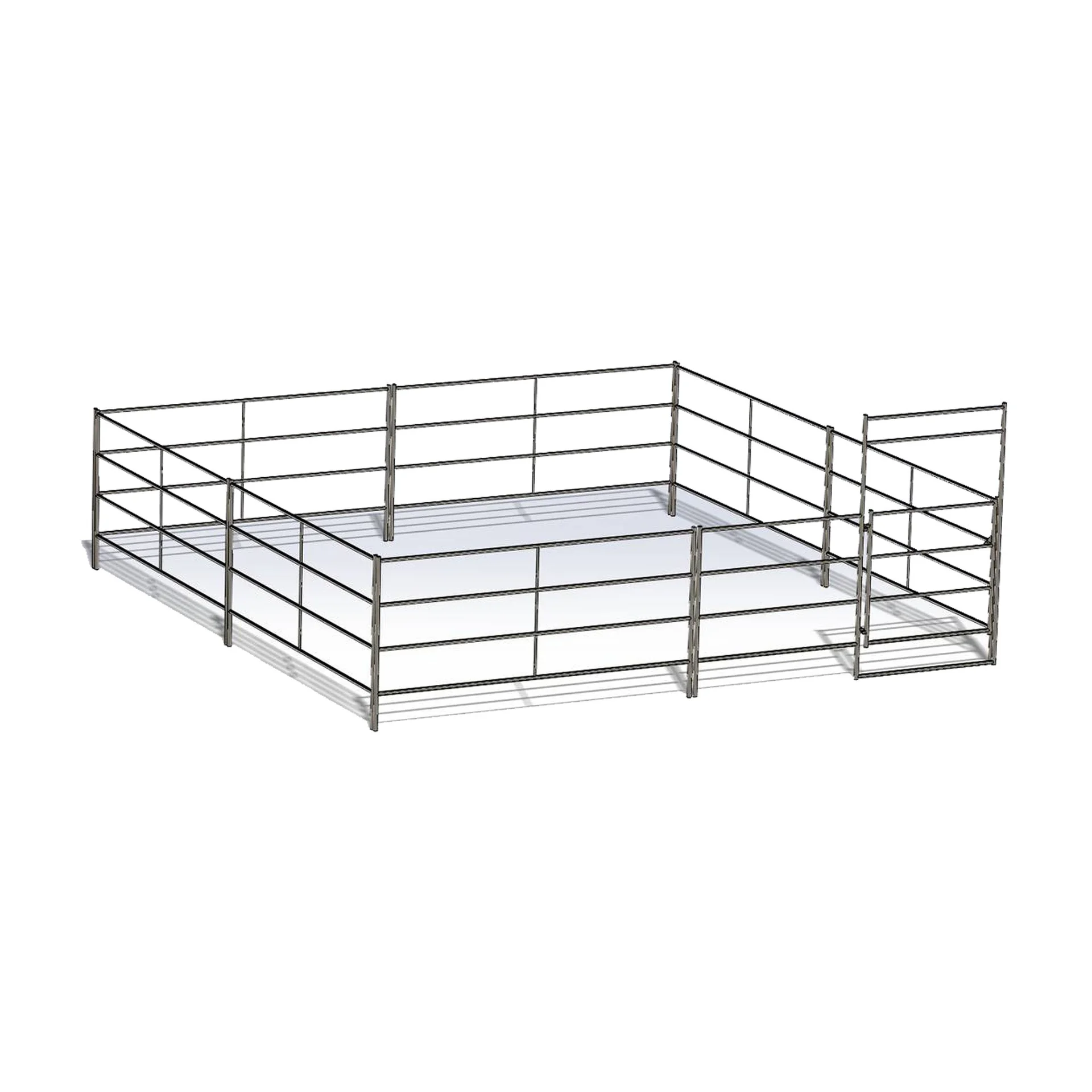 Premium 20×20 Stall Kit (5 Rail) 14-Gauge Steel