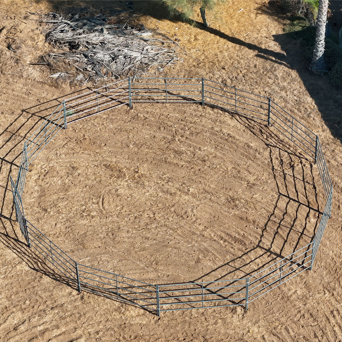 40ft Round Pen (5-Rail) 14-Gauge Steel