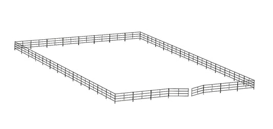 80Ft X 120Ft Riding Arena (4 Rail) 14-Gauge Steel *RUSTIC*