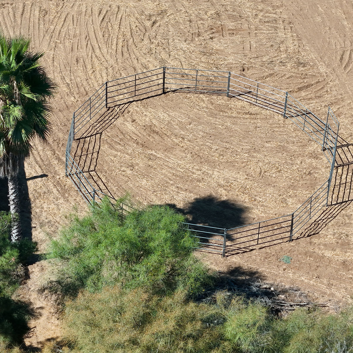 40ft Round Pen (5-Rail) 14-Gauge Steel