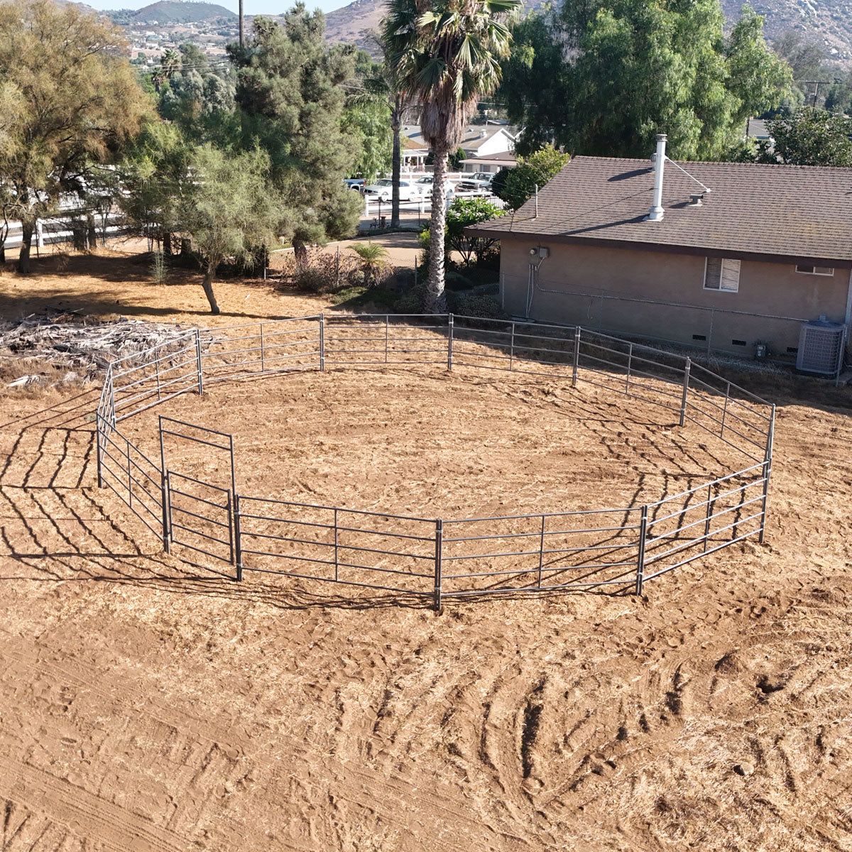 40ft Round Pen (5-Rail) 14-Gauge Steel