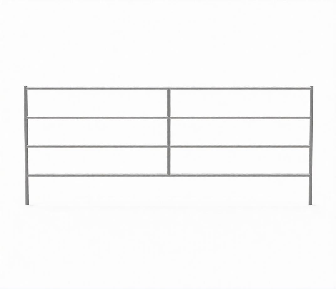 *LIGHT DUTY* 12X5 HORSE CORRAL PANEL | 4-RAIL | 16-GAUGE | GALVANIZED
