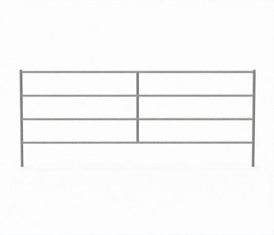 *LIGHT DUTY* 12X5 HORSE CORRAL PANEL | 4-RAIL | 16-GAUGE | GALVANIZED