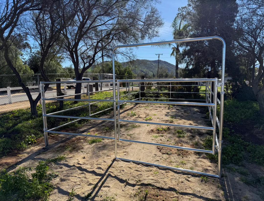 *LIGHT DUTY* PANEL GATE COMBO 12FT 4-RAIL (GALVANIZED) 16-GAUGE