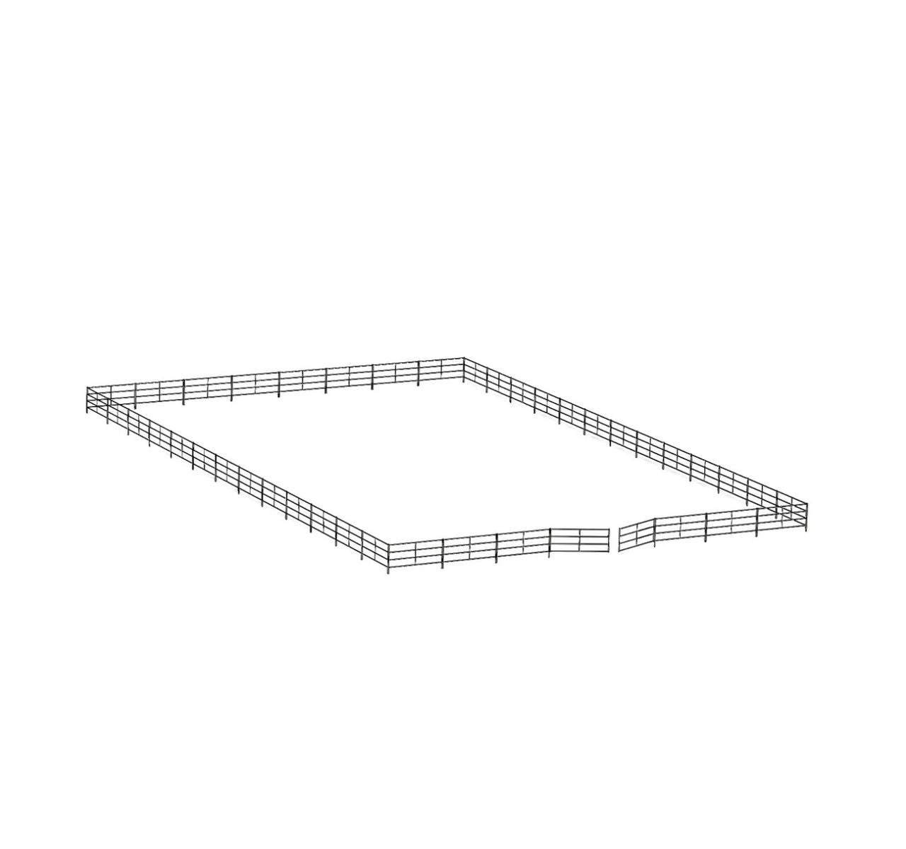 120FT X 200FT RIDING ARENA (5 RAIL) 14-GAUGE STEEL *POWDER COATED*