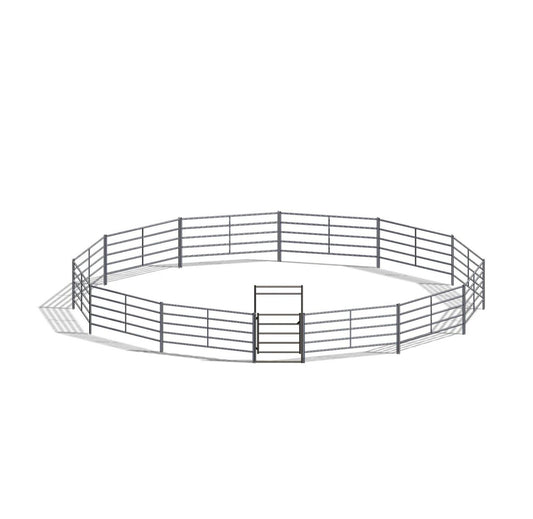 60FT ROUND PEN (5-RAIL) 14-GAUGE STEEL