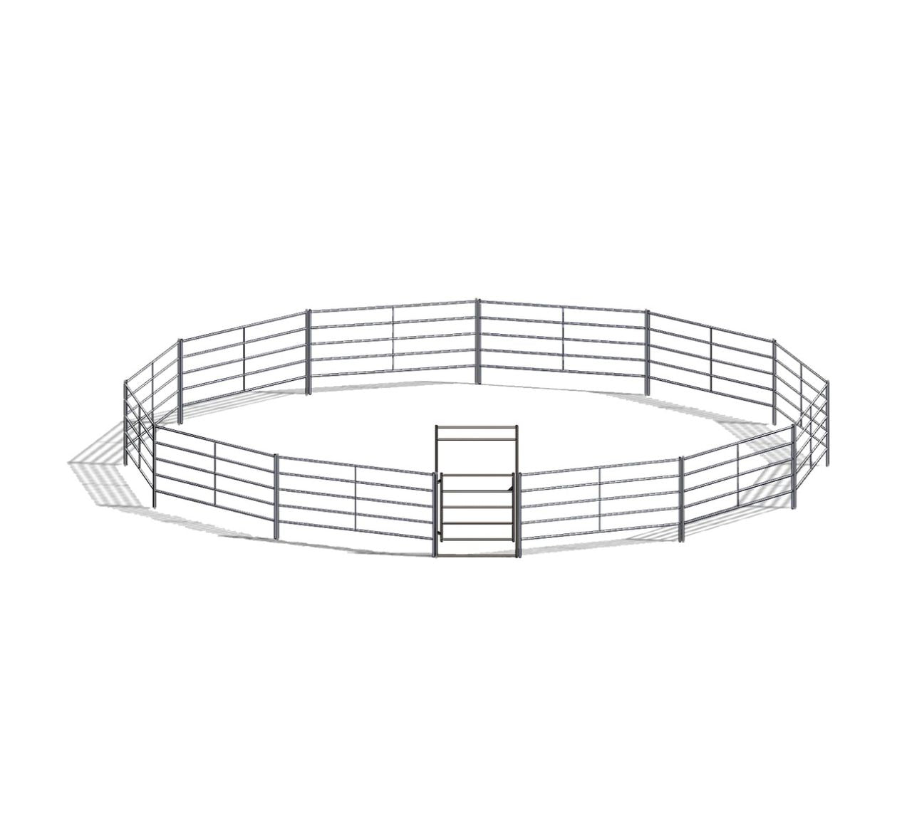 50FT ROUND PEN (5-RAIL) 14-GAUGE STEEL
