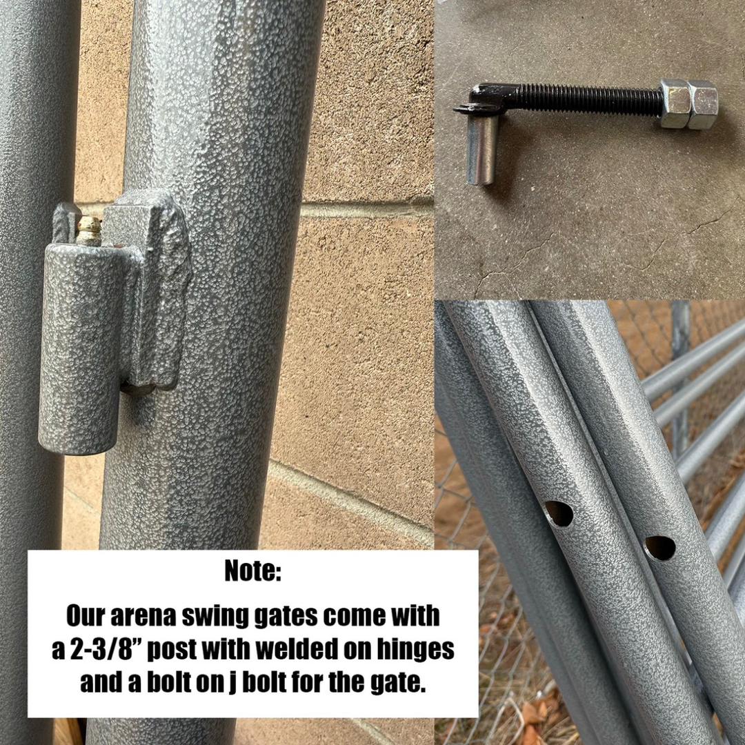 STANDARD ARENA SWING GATE 4FT X 12FT (5-RAIL) 14 GAUGE