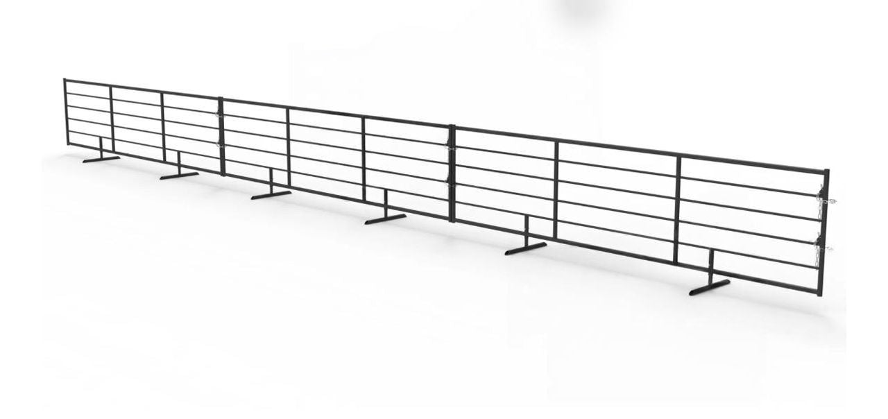 20FT CATTLE LIVESTOCK PANELS 2-3/8" 14 GAUGE - FREESTANDING WITH DETACHABLE FEET